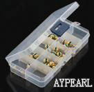 plastic beads container,24*65*130mm,rectangle, sold by each