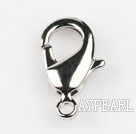 Lobster claw clasp, copper,silver color,10*18mm . Sold per pkg of 500.