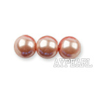 Glass pearl beads,dyed,4mm round,babyface, about 224pcs/strand,Sold per 32.28-inch strand