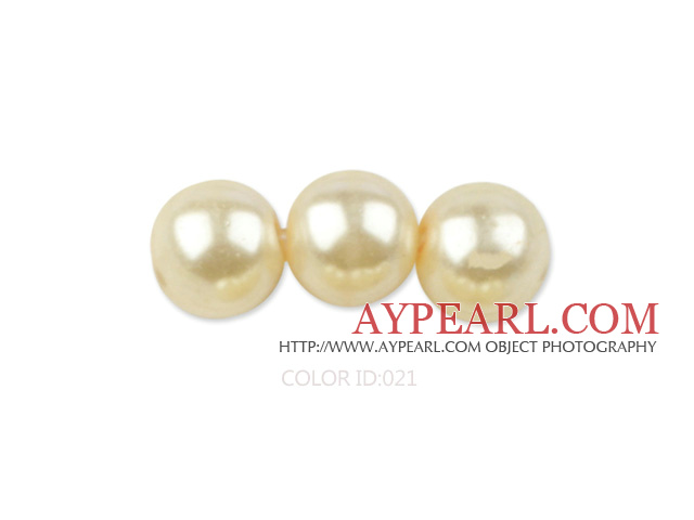 Glass pearl beads,4mm round, Khaki,about 224pcs/strand,Sold per 32.28-inch strand
