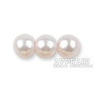 Glass pearl beads,dyed,4mm round,light pink, about 224pcs/strand,Sold per 32.28-inch strand