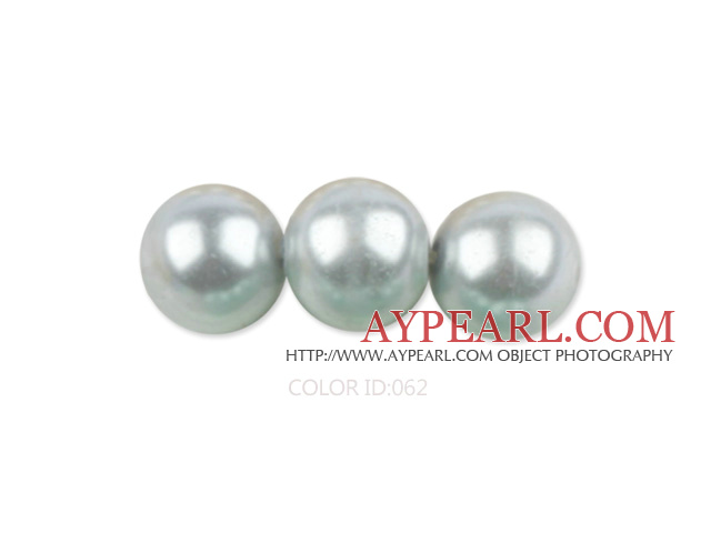 Glass pearl beads,dyed,4mm round, cyan,about 224pcs/strand,Sold per 32.28-inch strand