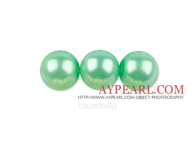 Glass pearl beads,dyed,4mm round, aquamarine,about 224pcs/strand,Sold per 32.28-inch strand