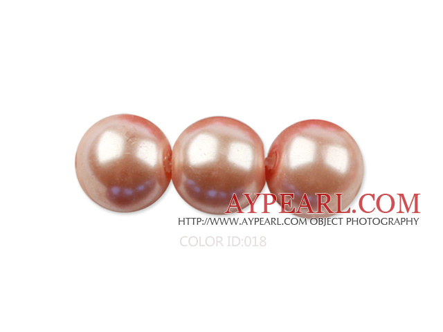 Glass pearl beads,6mm round,baby face, about 144pcs/strand,Sold per 32.28-inch strand