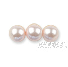 Glass pearl beads,6mm round,light pink, about 144pcs/strand,Sold per 32.28-inch strand