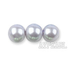 Glass pearl beads,6mm round,light grey, about 144pcs/strand,Sold per 32.28-inch strand