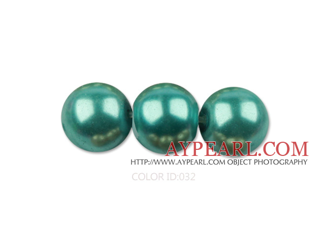 Glass pearl beads,6mm round,dark green, about 144pcs/strand,Sold per 32.28-inch strand