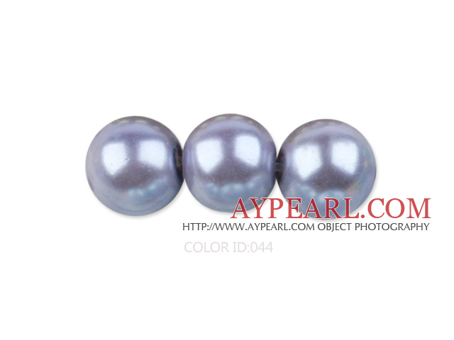 Glass pearl beads,6mm round,light violet, about 144pcs/strand,Sold per 32.28-inch strand
