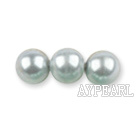 Glass pearl beads,6mm round,cyan, about 144pcs/strand,Sold per 32.28-inch strand