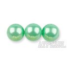 Glass pearl beads,6mm round,aquamarine, about 144pcs/strand,Sold per 32.28-inch strand