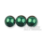 Glass pearl beads,6mm round,dark olive, about 144pcs/strand,Sold per 32.28-inch strand