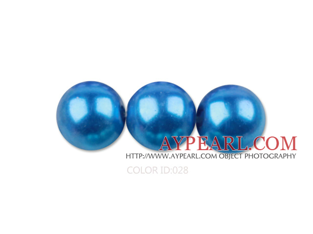 Glass pearl beads,8mm round,skyblue, about 108pcs/strand,Sold per 32.28-inch strand
