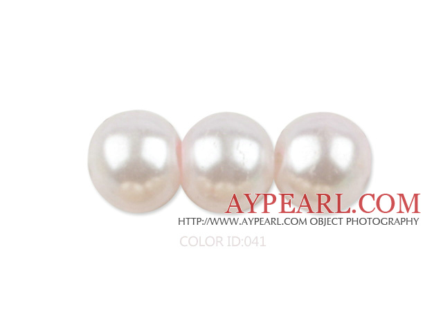 Glass pearl beads,8mm round,light pink, about 108pcs/strand,Sold per 32.28-inch strand