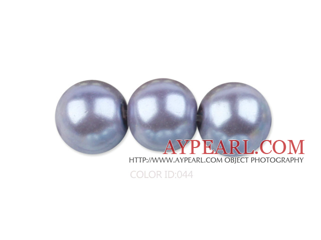 Glass pearl beads,8mm round,light violet, about 108pcs/strand,Sold per 32.28-inch strand