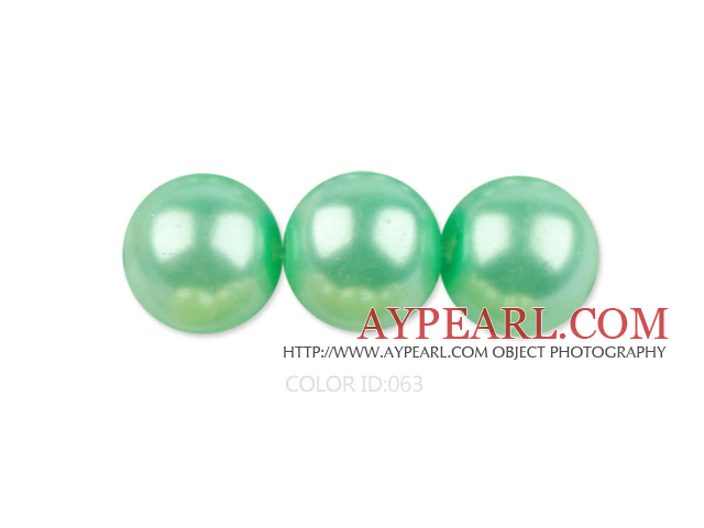 Glass pearl beads,8mm round,aquamarine, about 108pcs/strand,Sold per 32.28-inch strand