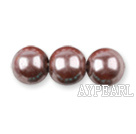 Glass pearl beads,8mm round,pourpre, about 108pcs/strand,Sold per 32.28-inch strand
