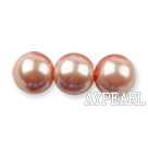 Glass pearl beads,10mm round,baby face, about 87pcs/strand, Sold per 32-inch strand