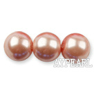 Glass pearl beads,14mm round,baby face, about 62pcs/strand, Sold per 32-inch strand