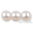 Glass pearl beads,14mm round,light pink, about 62pcs/strand, Sold per 32-inch strand