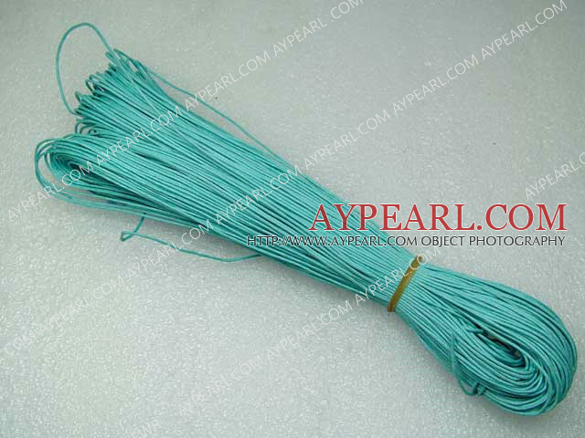 Cotton Wax Cord, blue , 1mm/strand, about 540m/bundle ,sold by each.