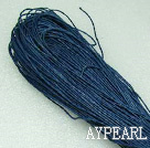 Cotton Wax Cord, Deep blue , 1mm/strand, about 540m/bundle ,sold by each.