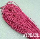 Cotton Wax Cord,fuchsia, 1mm/strand, about 540m/bundle ,sold by each.