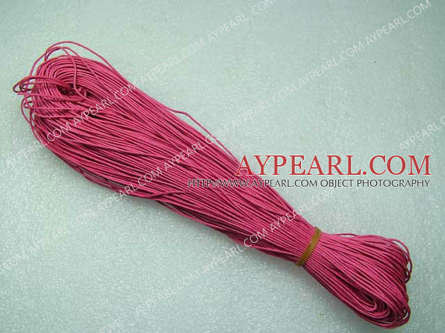 Cotton Wax Cord,fuchsia, 1mm/strand, about 540m/bundle ,sold by each.