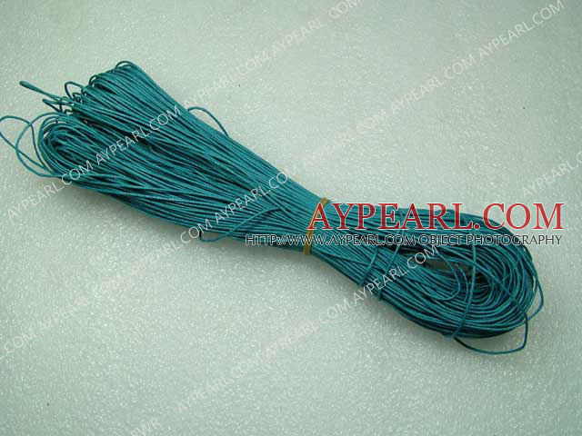 Cotton Wax Cord, sky, 1mm/strand, about 540m/bundle ,sold by each.