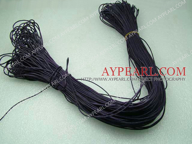 Cotton Wax Cord, purple , 1mm/strand, about 540m/bundle ,sold by each.