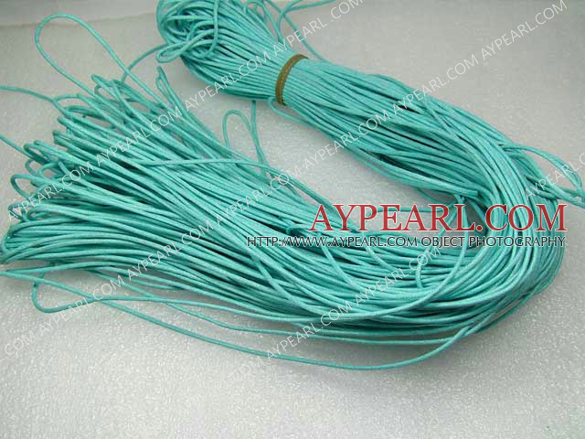 Cotton Wax Cord, blue , 1mm/strand, about 540m/bundle ,sold by each.