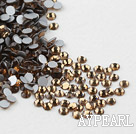 Rhinestone cabochon, smoky, silver-foil back ,3.0-3.2mm faceted round, SS12. Sold per pkg of 1440.