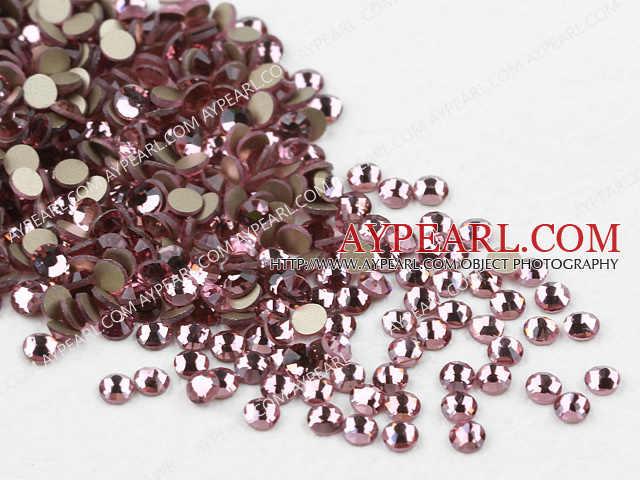 Rhinestone cabochon, light amethyst, silver-foil back ,3.0-3.2mm faceted round, SS12. Sold per pkg of 1440.