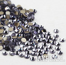 Rhinestone cabochon, violet, silver-foil back ,3.0-3.2mm faceted round, SS12. Sold per pkg of 1440.