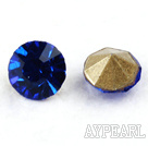 Rhinestone Cabochon, deep blue, 3.4-3.5mm faceted round, SS14,PP27. Sold per pkg of 1440pcs.