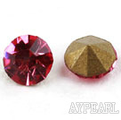 Rhinestone Cabochon, pinkish red, 3.4-3.5mm faceted round, SS14,PP27. Sold per pkg of 1440pcs.