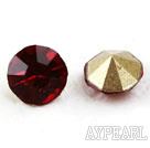 Rhinestone Cabochon, bright red, 3.4-3.5mm faceted round, SS14,PP27. Sold per pkg of 1440pcs.