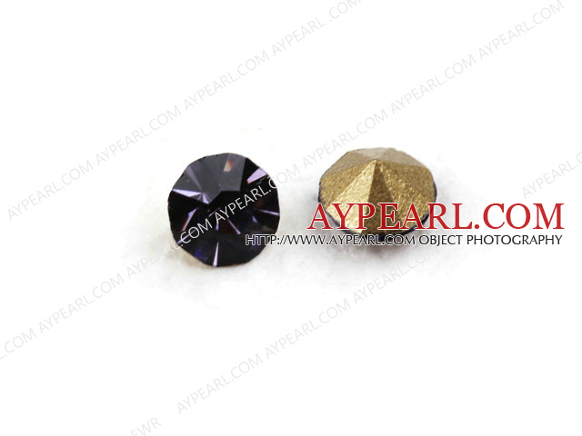 Rhinestone Cabochon, purple, 3.4-3.5mm faceted round, SS14,PP27. Sold per pkg of 1440pcs.
