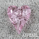 austrian crystal beads,17mm heart, pink, sold per pkg of 2