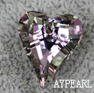 austrian crystal beads,17mm heart,grey, sold per pkg of 2