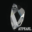 austrian crystal beads,20mm ,white,prismatic,sold per pkg of 2