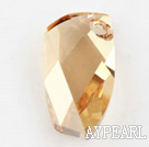 austrian crystal beads,champagne, 20mm prismatic, sold per pkg of 2