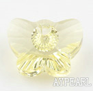 austrian crystal beads,18mm butterfly ,yellow,sold per pkg of 2