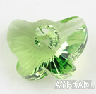 austrian crystal beads,18mm butterfly ,green, sold per pkg of 2