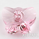 austrian crystal beads,18mm butterfly ,pink, sold per pkg of 2