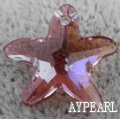 austrian crystal beads,16mm starfish,amethyst with bottom plated,sold per pkg of 2