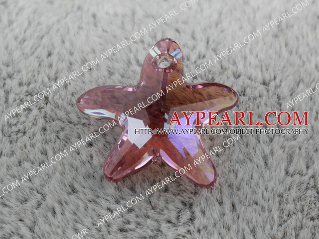 austrian crystal beads,16mm starfish,amethyst with bottom plated,sold per pkg of 2