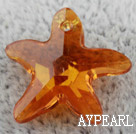 austrian crystal beads,16mm starfish,gold with bottom plated ,sold per pkg of 2