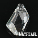 austrian crystal beads,18mm prismatic,white, sold per pkg of 2