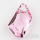 austrian crystal beads,18mm prismatic,pink, sold per pkg of 2