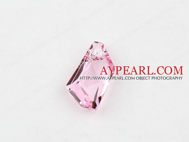 austrian crystal beads,18mm prismatic,pink, sold per pkg of 2